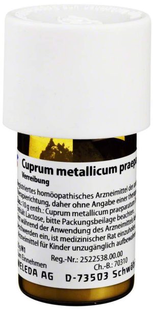 Weleda Cuprum Metallicum Praeparatum D12 20 G Trituration