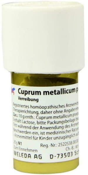 Weleda Cuprum Metallicum Praeparatum D30 20 G Trituration