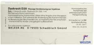 Weleda Dyskrasit D20 8 X 1 ml Ampullen