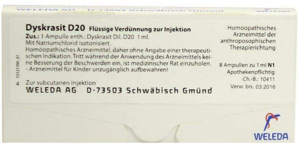 Weleda Dyskrasit D20 8 X 1 ml Ampullen