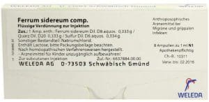 Weleda Ferrum Sidereum Comp. 8 X 1 ml Ampullen