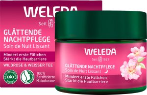 Weleda Glättende Nachtpflege Wildrose & Weißer Tee - Stärkt die Hautbarriere