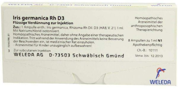 Weleda Iris Germanica Rh D3 Weleda 8 X 1 ml Ampullen
