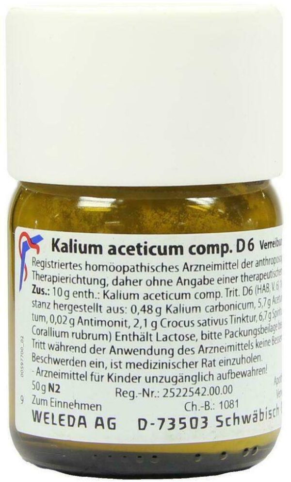 Weleda Kalium Aceticum Comp. D6 50 G Trituration
