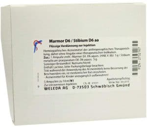Weleda Marmor D6 Stibium D6 Aa 5 X 10 ml Ampullen