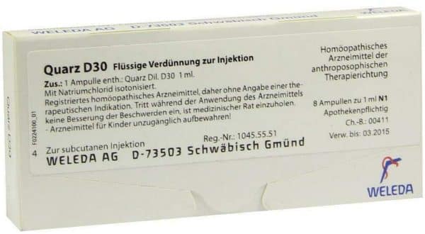 Weleda Quarz D30 8 X 1 ml Ampullen