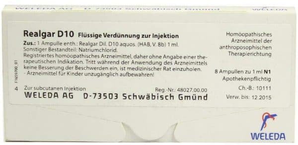 Weleda Realgar D10 8 X 1 ml Ampullen