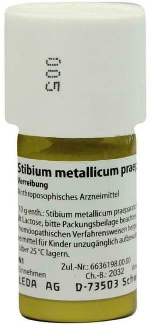 Weleda Stibium Metallicum Praeparatum D10 20 G Trituration