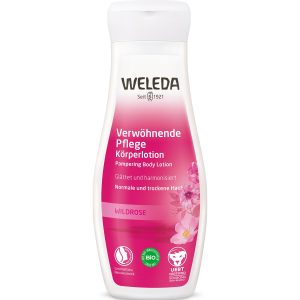 Weleda Verwöhnende Pflege Körperlotion Wildrose - intensive Feuchtigkeitspflege für glatte Haut