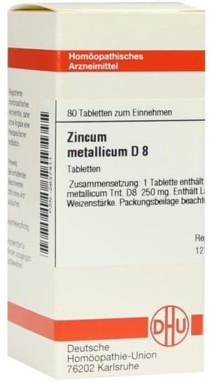 Zincum Metallicum D 8 Dhu 80 Tabletten