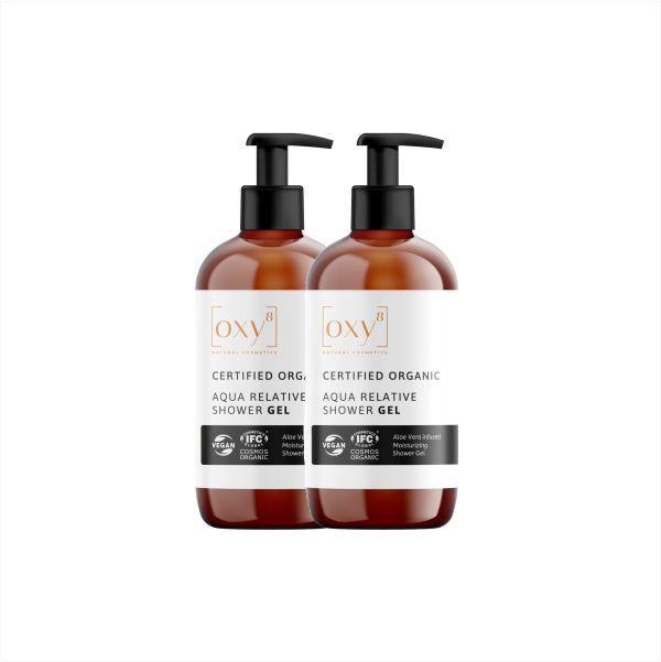 oxy8 Naturkosmetik AQUA RELATIVE SHOWER GEL – Duschgel Sparset 2er Packung