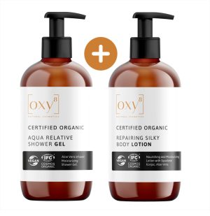 oxy8 Naturkosmetik - Körperpflege Set - DUSCHGEL & BODY LOTION - Perfekt als Geschenk
